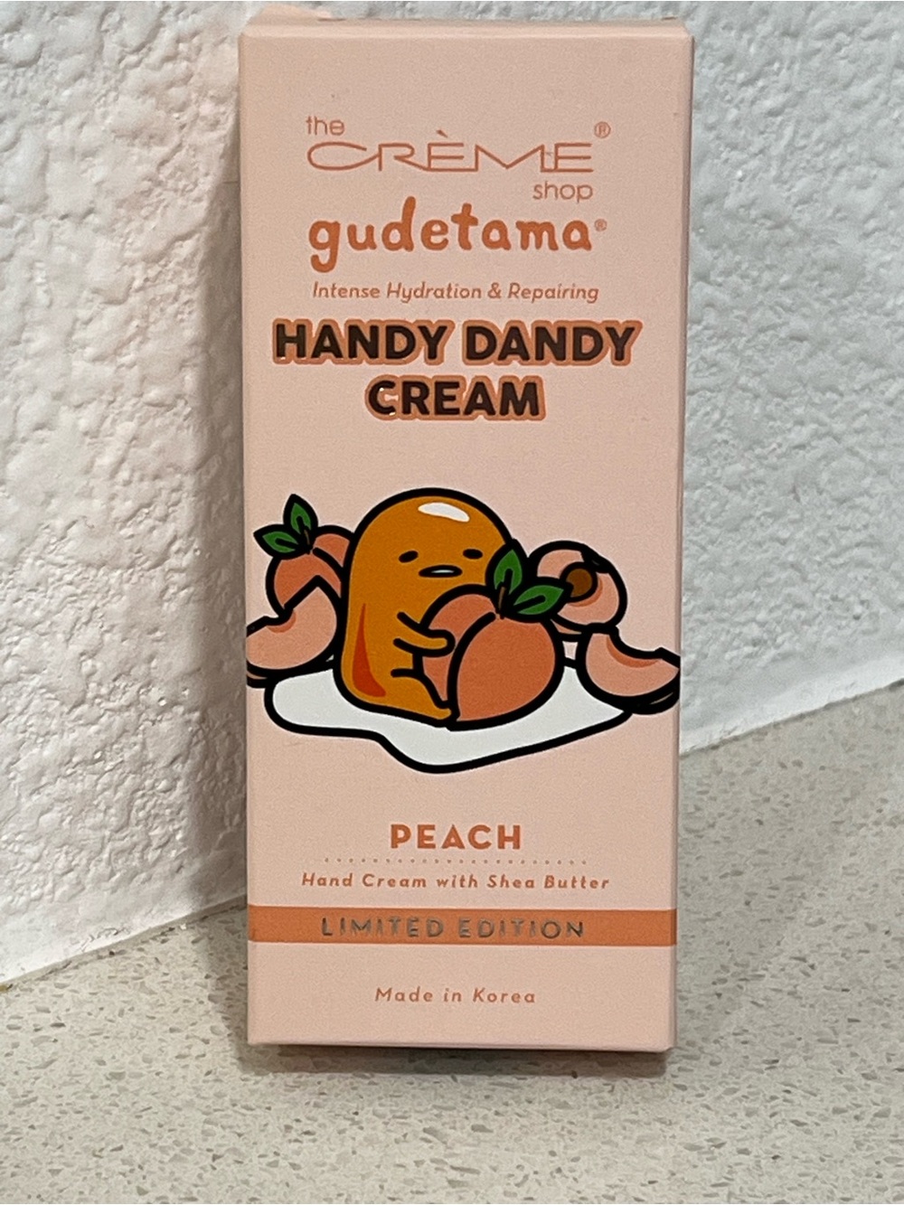 the CRÈME shop Gudetama Peach Handy Dandy Hand Cream - Peach